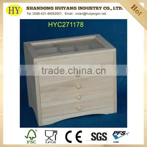 Compartment Essential Oil Box With Drawers Wooden Desktop Organizer thumbnail-1
