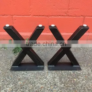 New Style 16 Inch X Shape Iron Metal Park Bench Leg for Sale thumbnail-2