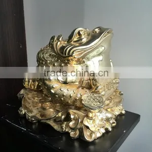 FRP Gold Frog Statue thumbnail-2
