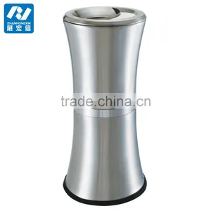 Stainless Steel Ash Tray Waste Bin Ground Ashtray Stand thumbnail-3