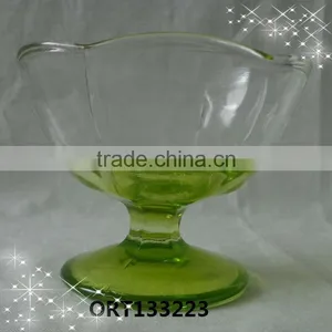 Green Paint Glass Candle Holder thumbnail-1