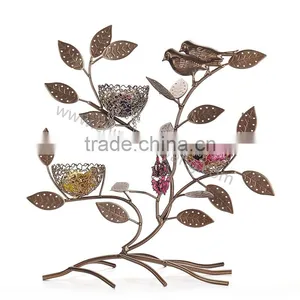 Metal Jewelry Tree Display Stand With 3 Bird Nest thumbnail-2