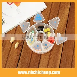 Hot Selling 7 Days/One Week Round Plastic Pill Box thumbnail-1