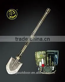 Useful Multi-function Compact Tactical Security Gear With Shovel Hoe Hammer Knife Flashlight Fire Starter thumbnail-1