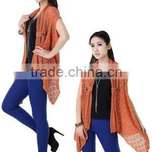 Women Fashion Jacket With Hand Knitted Rabbit Fur thumbnail-1