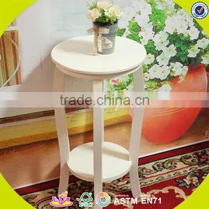 2017 New Design Wooden Outdoor Plant Stands White Solid Wooden Outdoor Plant Stands Best Outdoor Plant Stands W08H056 thumbnail-6