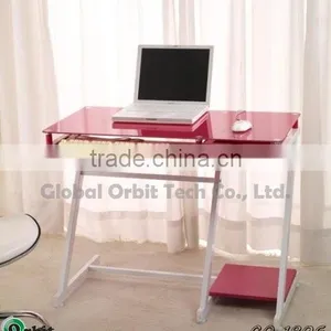 Beautiful Wooden Modern Glass Computer Desk thumbnail-1