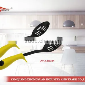 High Quality Plastic Nylon Slotted Spoon Hanging Kitchen Utensils With Soft Handle thumbnail-1