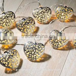 Cheap Oem 12 LED Heart Shape Solar Power Indoor Holiday Light thumbnail-3