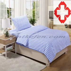 Cheap 100% Cotton Hospital Beddings Set Bed Sheet Duvet Cover Pillowcase thumbnail-1
