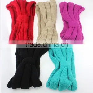 2014 Fahion Knit Head Wrap With Bow thumbnail-2