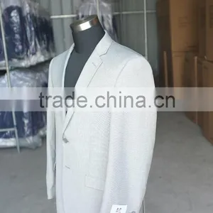 Wedding Dress Blazer for Men T/r Two Button White Slim Fit Jacket thumbnail-3