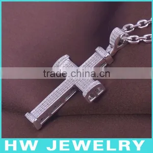 HWMCP1282 Micro Pave Setting Hip Hop Necklace thumbnail-1