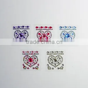 Set Of 4 Heart Star Stick On Self Adhesive Gems Colorful Rhinestones, Scrapbooking DIY Craft Acrylic Crystals thumbnail-1