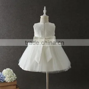 New Child Vietnam 0-2 Years Old Baby Dress Model Newborn Baby Birthday Party Dress Flower White Girl Fluffy Dresses For Wedding thumbnail-3