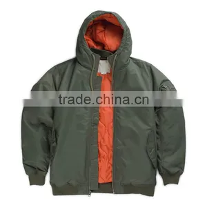 2016 Wholesale Man Winter Soccer Jacket Custom Fur Jacket Leather Sleeve Hoodie Jacket thumbnail-3