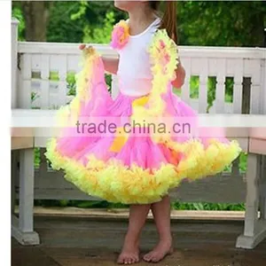 2014Hot Sale!Multicolors Lovely Baby Girls Fluffy Chiffon Pettiskirts Fashion Girl's Multi Colors Pettiskirts thumbnail-1