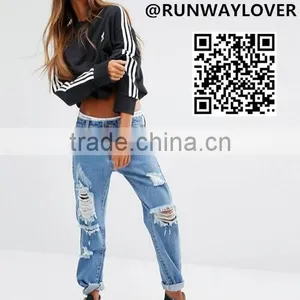 Runwaylover Sport Ripped Sexy Denim Jeans thumbnail-1