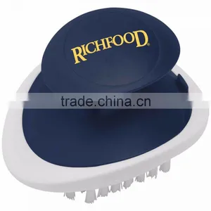 Palm Fruit & Vegetable Brush - Ergonomic Design Allows You to Slide Hand Between Handle and Base and Comes With Your Logo thumbnail-5