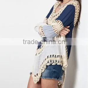 Walson Summer Women Bathing Suit Sexy Lace Crochet Bikini Swimwear Cover Up Beach Dress thumbnail-5