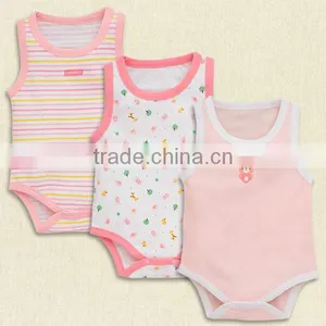 Wholesale High Quality Custom Logo NO Sleeve Baby Rompers Clothes Animal Pattern thumbnail-1