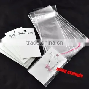 White Ear Hooks Earring Display Cards(with "Fashion Jewelry" Print) W/Self Adhesive Bags thumbnail-2