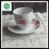 90cc White Round Porcelain Cup& Saucer thumbnail-1