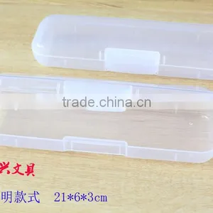 Curtom Logo Print Transparent Colorful Plastic Pencil Case Pen Boxes thumbnail-4