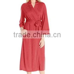 High Quality Modal Long Elegant Cotton Sap Bath Robe thumbnail-4