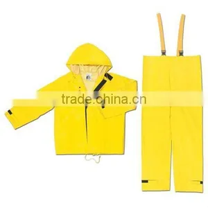 Yellow PVC / Polyester Flame Resistant Rain Suit thumbnail-1