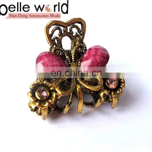 Elegant Europen Retro Mini Alloy Rhinestone Jewel Hair Claw Clip thumbnail-2