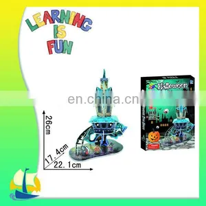 Halloween Tree House 3d Paper Puzzle for Kids thumbnail-1