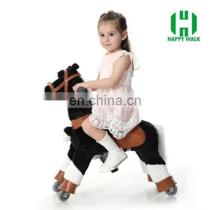 HI Indoor Playground Plush Walking Ride on Horse Toys thumbnail-1