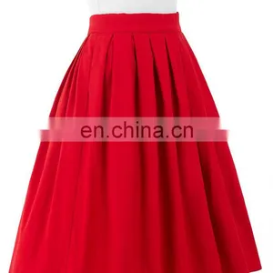 Belle Poque Red Vintage Skirts Pinup 50S 60S Skirts Summer BP000154-2 thumbnail-2