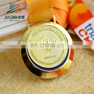3d Soft Enamel Custom Metal Sport Award Gold Silver Bronze Triathlon Medals thumbnail-1