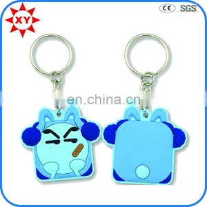 New Design Promotion Gift Cute Expression Soft Pvc Keychain thumbnail-3