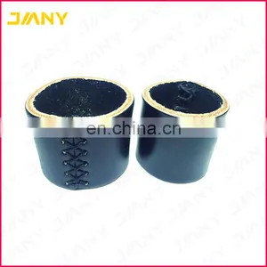 Custom Real Black Leather Ring Handlebar Grips For Bicycle thumbnail-6