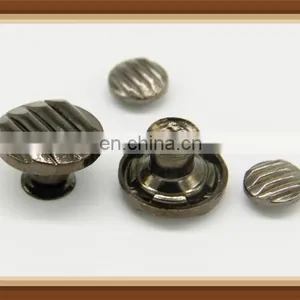 Wholesale Shiny Silver Mushroom Round Metal Jeans Buttons for Jeans thumbnail-3
