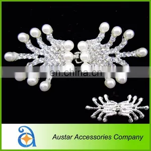 Fashion Jewelry Pearl Interlocks Buckle for Coloured Ribbon Buckle thumbnail-1