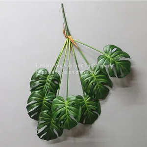 High Grade Green Plant 7 Branches Real Touch Turtle Leaf Artificial Plants thumbnail-3