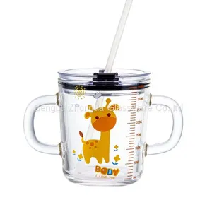 Measuring Two Handles Glass Mug With Custom Printing thumbnail-2