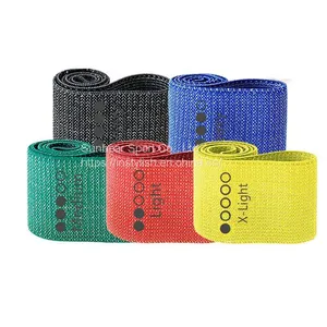 New Arrival 5-Pieces Set Fabric Pull up Bands Resistance Bands Set for Home Gym Fitness thumbnail-1