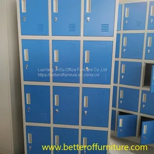 Durable Storage Furniture Gym Locker/Staff Locker/Steel Locker Blue and Gray Color 6 Door thumbnail-3