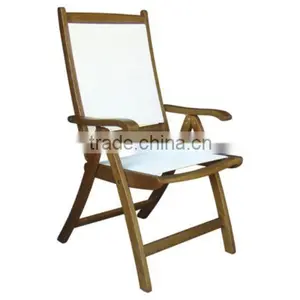 NEW DESIGN - Position Chair With Textile - Fabric Wooden Outdoor Dinning Chair - Garden Furniture thumbnail-1