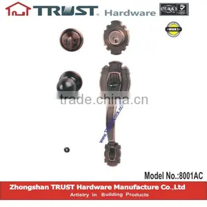 8001AC:TRUST Zinc Alloy Strong Handle Lockset With Brass Cylinder thumbnail-1