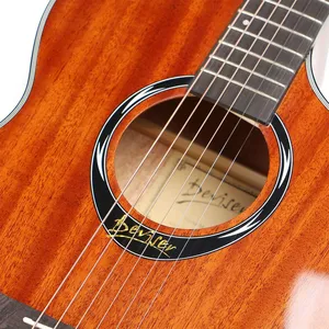 Deviser L-625-N Acoustic Guitar Cheap Price for Sale 40 Inch OEM Cutaway Mahogany Guitar Made in China thumbnail-3