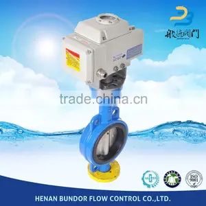 CI/DI PN16 DN300 Quick Switch EPDM Seat Wafer Type Electric Motorized Butterrfly Valve thumbnail-3