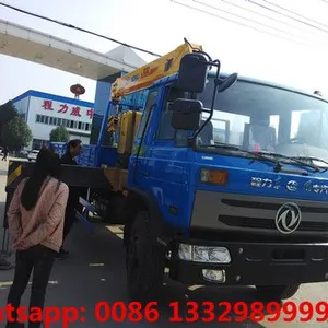 Good Price Factory Sale Dongfeng 145 4*2 LHD 5T Cargo Truck With Crane for Sale thumbnail-5