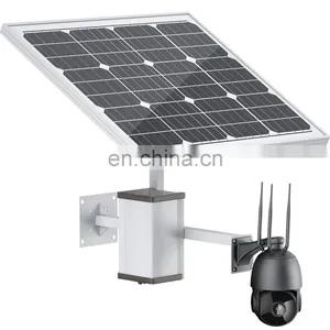 80W 40AH Battery Solar Panel HD 5MP 30X ZOOM Security IP Camera Wireless 3G 4G SIM Card Outdoor PTZ CCTV Surveillance Cam CamHi thumbnail-1