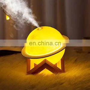 2021 New Style 3d Moon Ball Led Night Light Lamp Usb Humidifier Ultrasonic Diffuser Humidifiers thumbnail-1